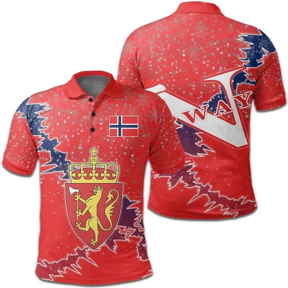 Norway Christmas Coat Of Arms Polo Shirt X Style J78 Norway Christmas Coat Of Arms Polo Shirt X Style J78