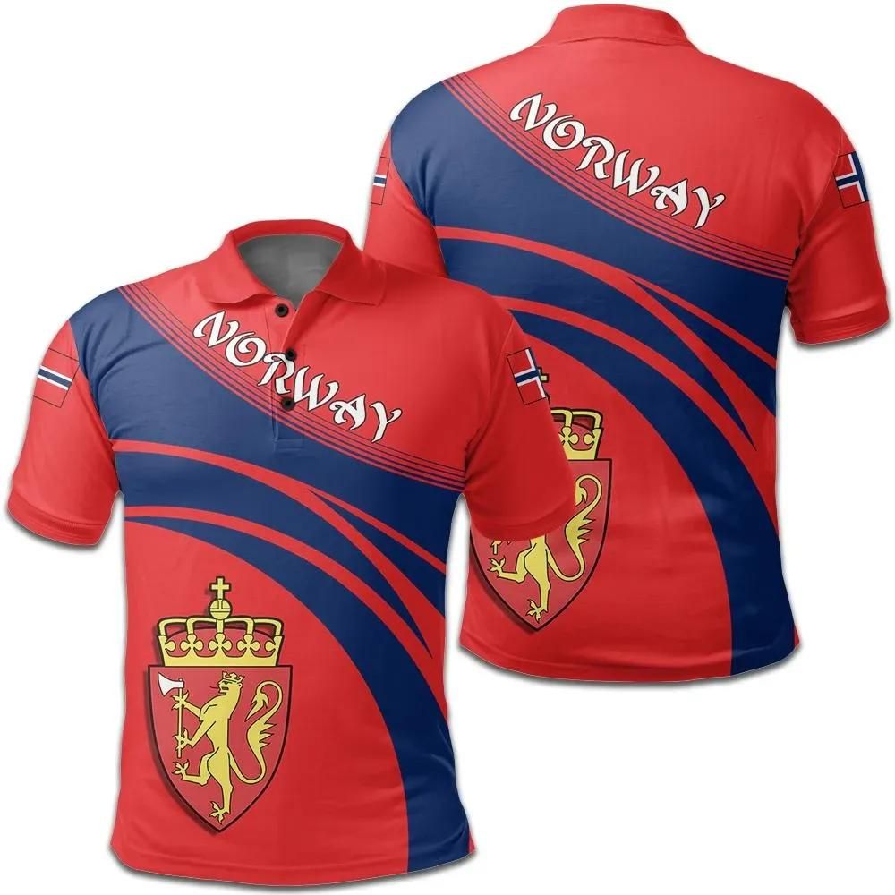 Norway Coat Of Arms Polo Shirt Cricket Style J5W Norway Coat Of Arms Polo Shirt Cricket Style J5W