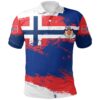 Norway Polo Shirt - Norway Flag Brush A02