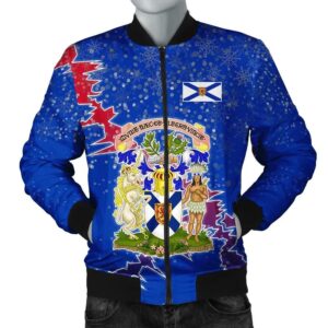 Nova Scotia Christmas Coat Of Arms Men Bomber Jacket X Style J78 Bomber Jacket