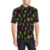 Number Pattern Print Design A04 Men Polo Shirt