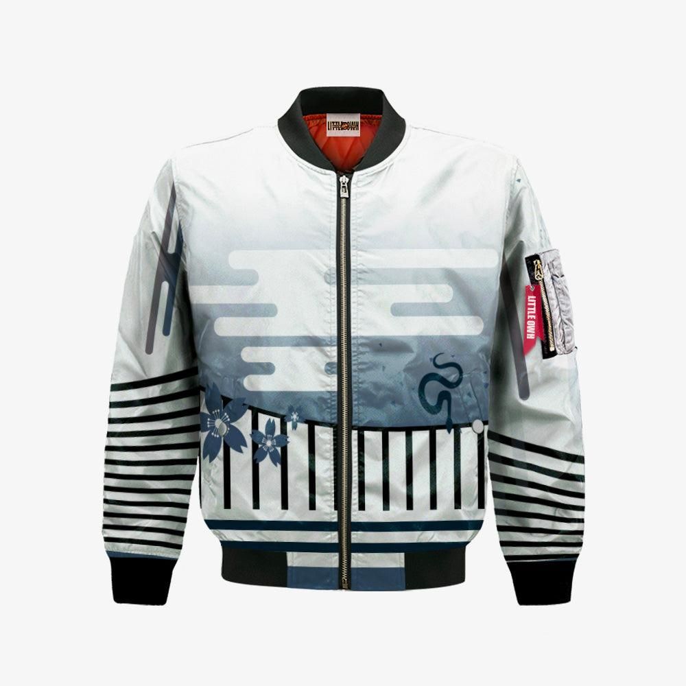 Obanai Iguro Bomber Jacket Custom KNY Cosplay Costumes Bomber Jacket Obanai Iguro Bomber Jacket Custom KNY Cosplay Costumes Bomber Jacket