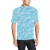 Ocean Wave Pattern Print Design A01 Men Polo Shirt