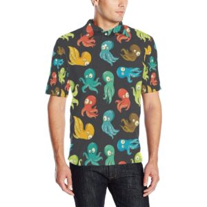 Octopus Pattern Print Design A01 Men Polo Shirt