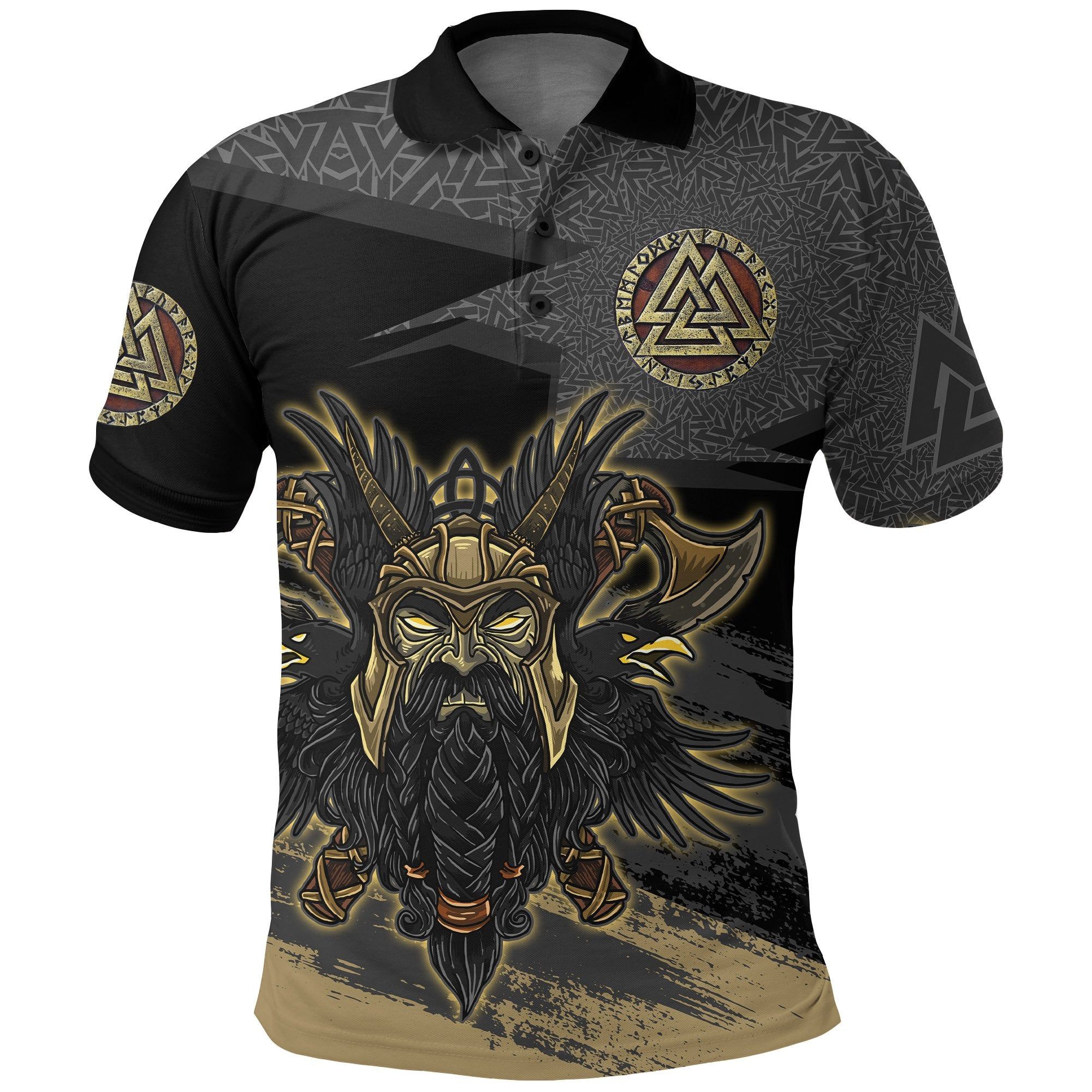Odin Polo Shirt Valknut Odin Polo Shirt Valknut