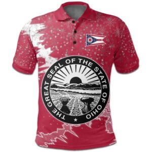 Ohio Christmas Coat Of Arms Polo Shirt X Style J78