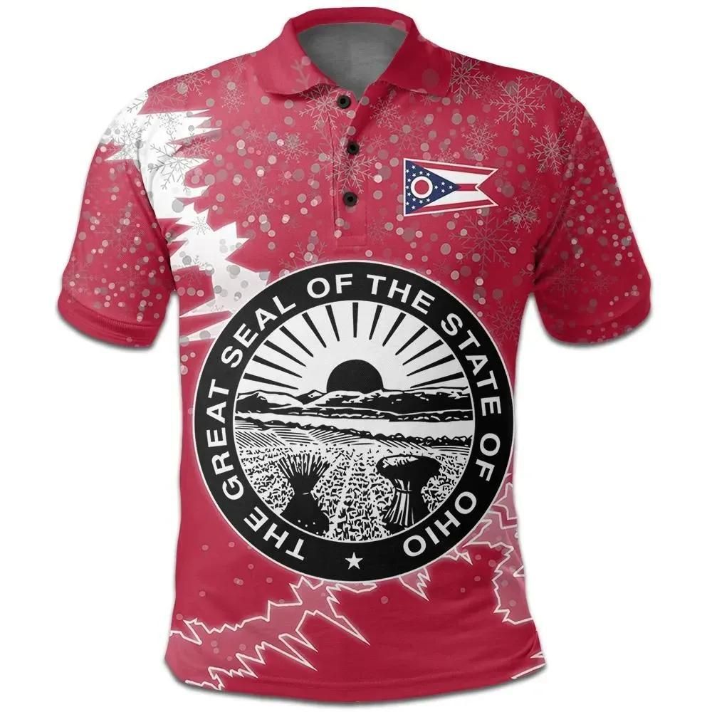 Ohio Christmas Coat Of Arms Polo Shirt X Style J78 Ohio Christmas Coat Of Arms Polo Shirt X Style J78