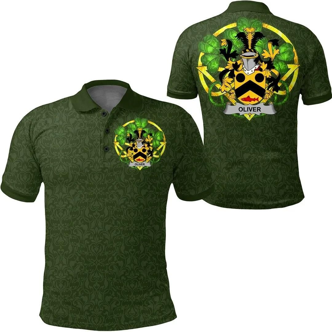 Oliver Ireland Polo Shirt - Celtic Shamrock - Irish Family Crest A7 Oliver Ireland Polo Shirt - Celtic Shamrock - Irish Family Crest A7