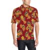 Orange Hibiscus Pattern Print Design Hb026 Men Polo Shirt