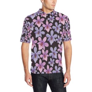 Orchid Pattern Print Design Or08 Men Polo Shirt