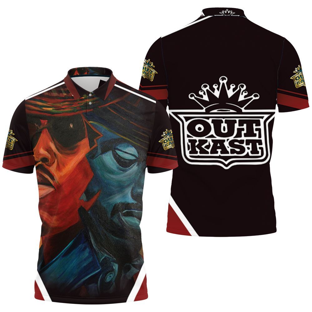 Outkast Oil Painting Style Polo Shirt Outkast Oil Painting Style Polo Shirt