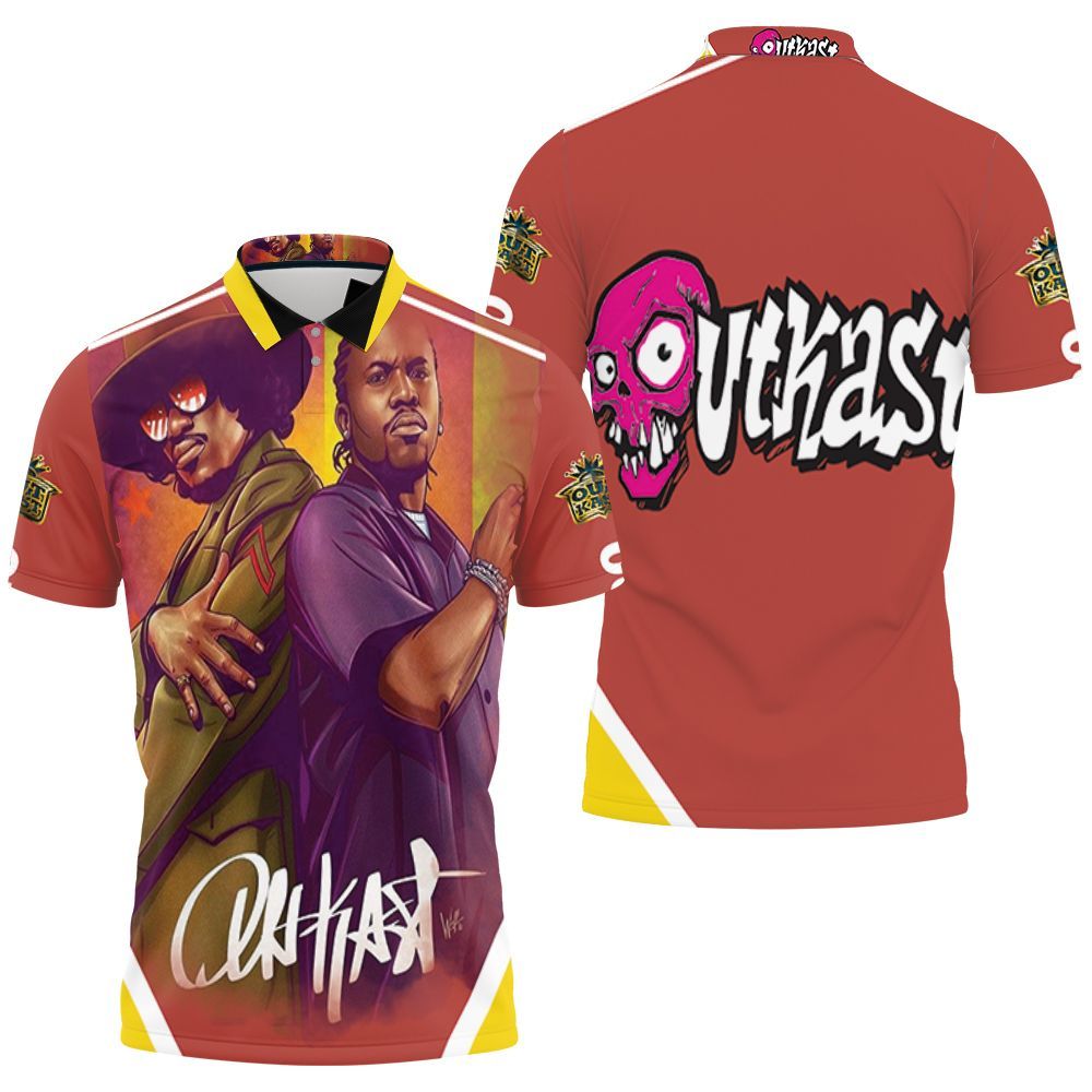 Outkast Portrait Vintage Polo Shirt Outkast Portrait Vintage Polo Shirt
