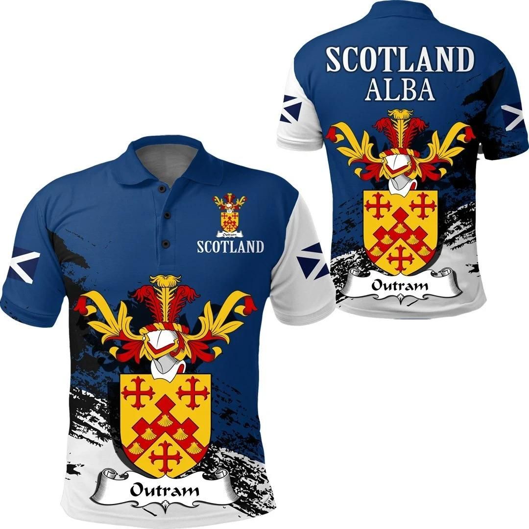 Outram Scottish Family Crest Scotland Special Polo Shirt - Golf Shirt A7 Outram Scottish Family Crest Scotland Special Polo Shirt - Golf Shirt A7