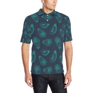 Oyster Pattern Print Design 01 Men Polo Shirt
