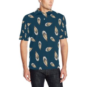 Oyster Pattern Print Design 03 Men Polo Shirt