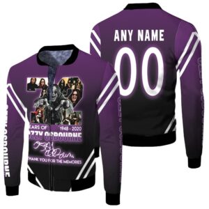 Ozzy Osbourne 72 Years Of 1948 2020 Thank You For The Memories 3D Designed Allover 3D Gift With Custom Name Number For Ozzy Osbourne Fans Bomber Jacket