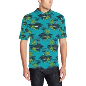 Pacific Island Pattern Print Design A01 Men Polo Shirt