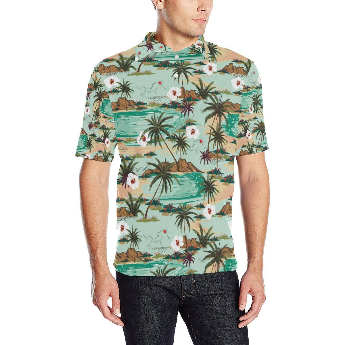 Pacific Island Pattern Print Design A03 Men Polo Shirt Pacific Island Pattern Print Design A03 Men Polo Shirt