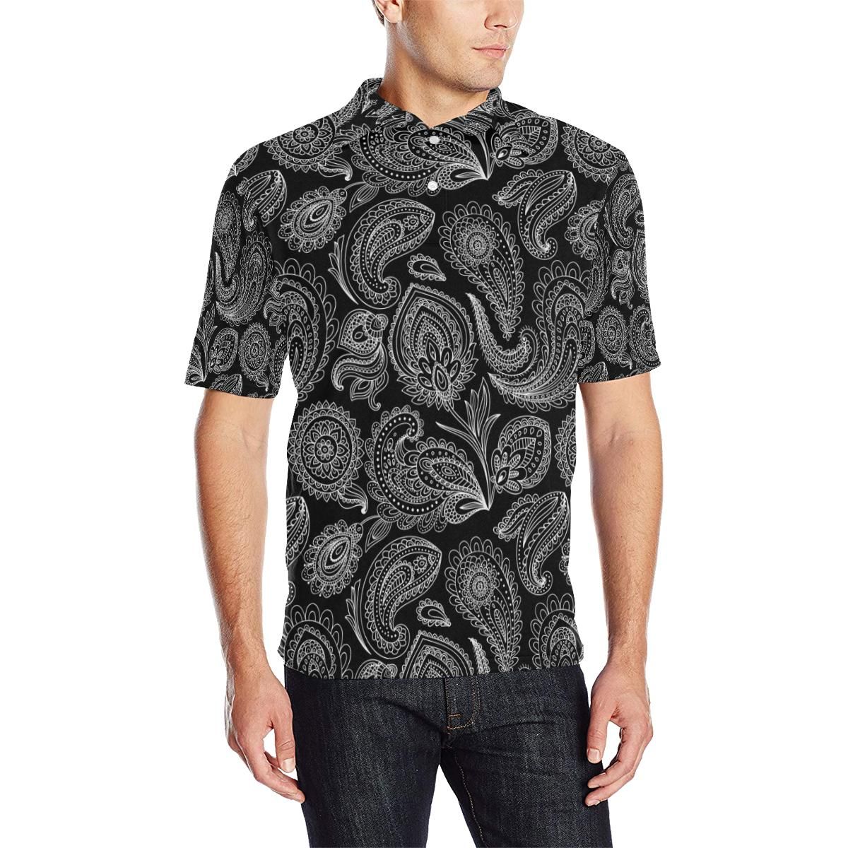 Paisley Pattern Print Design A04 Men Polo Shirt Paisley Pattern Print Design A04 Men Polo Shirt