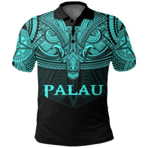 Palau (Blue) Polo Shirt Polynesian A15