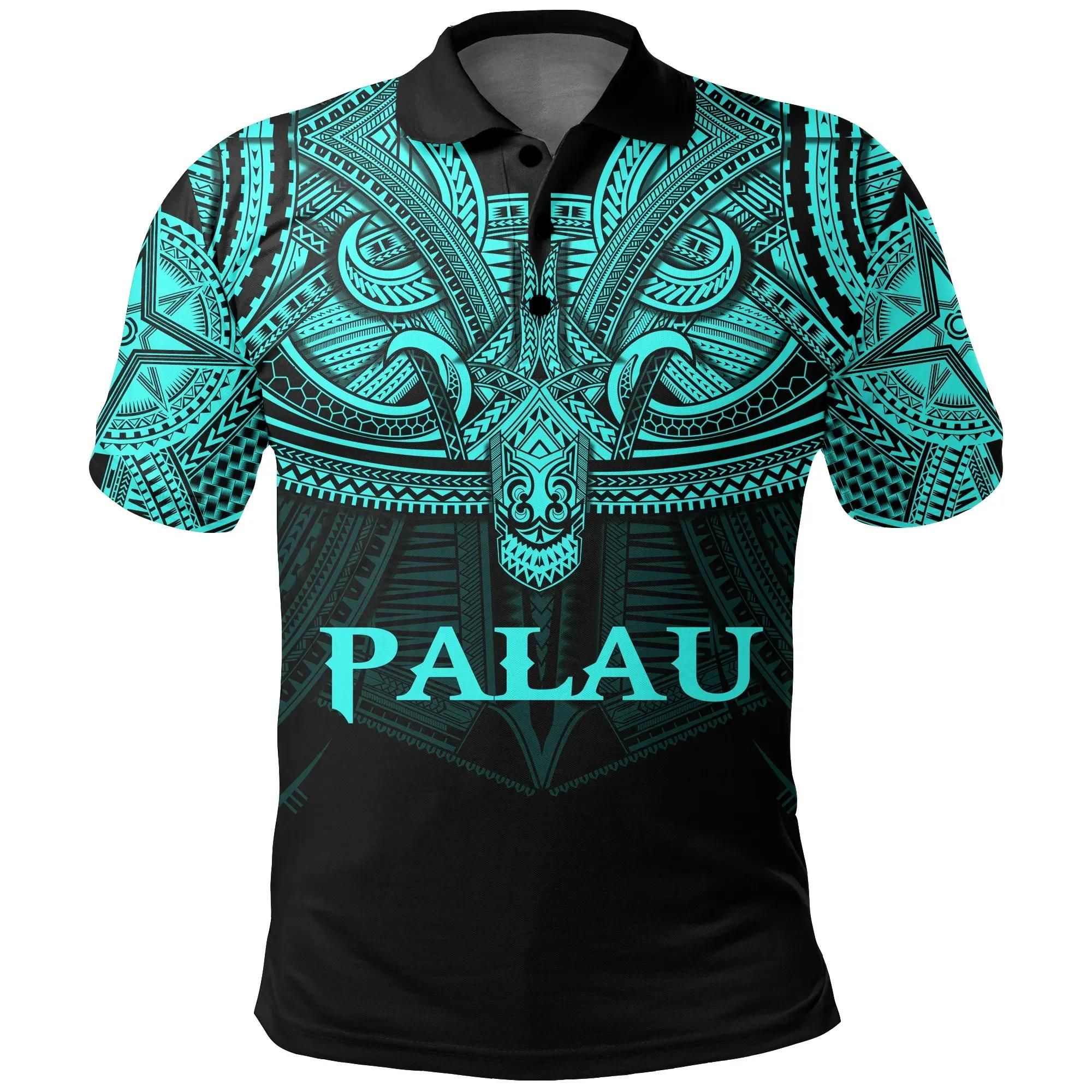 Palau (Blue) Polo Shirt Polynesian A15 Palau (Blue) Polo Shirt Polynesian A15