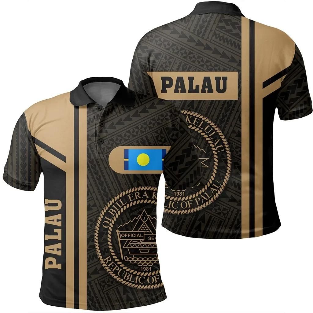 Palau Gold Polo Shirt- Boba Style - AH - J14 Palau Gold Polo Shirt- Boba Style - AH - J14