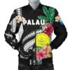 Palau Men's Bomber Jacket Coat Of Arms Polynesian With Hibiscus TH5 Bomber Jacket