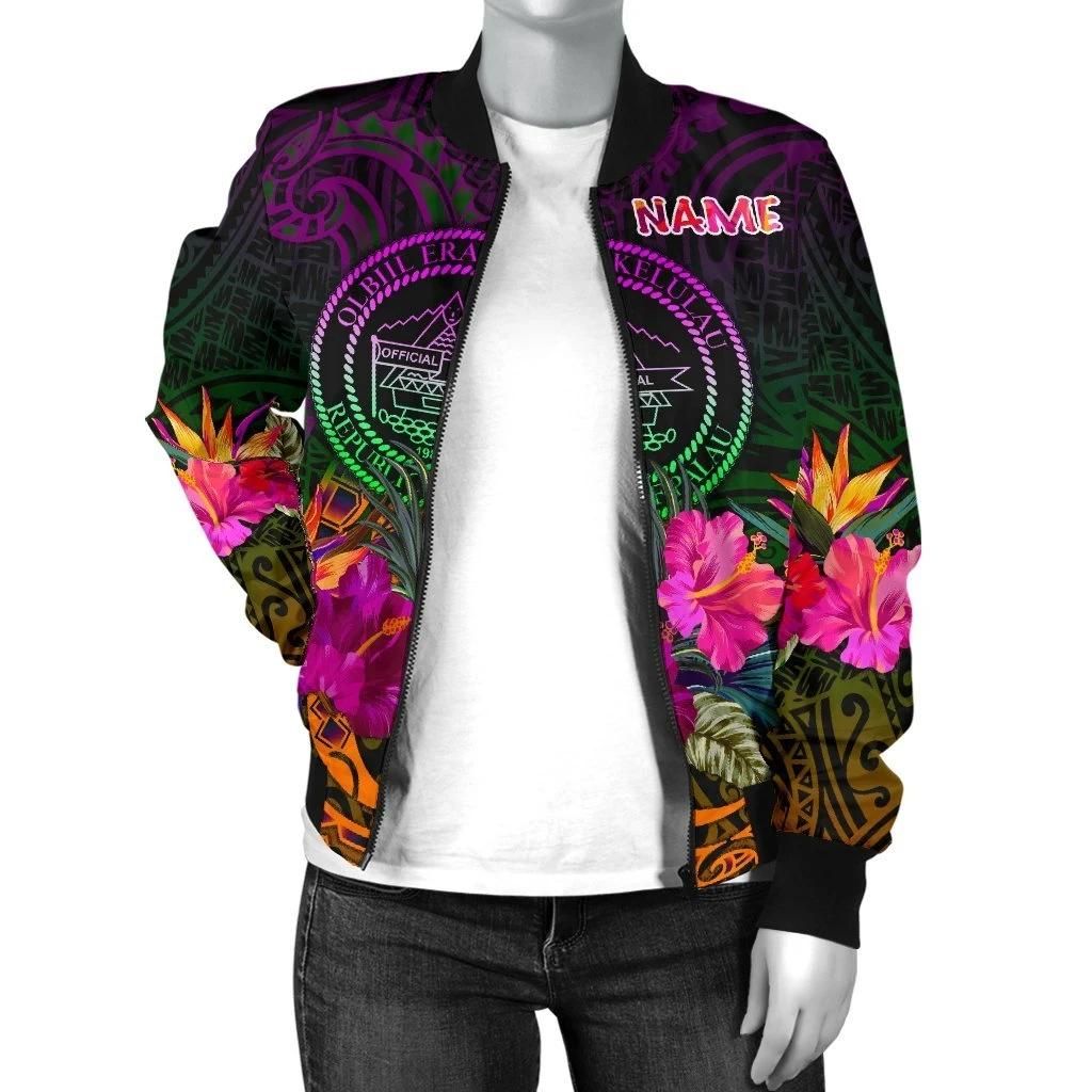 Palau-Personalised-Womens-Bomber-Jacket-Summer-Hibiscus-BN15-Bomber-Jacket-2