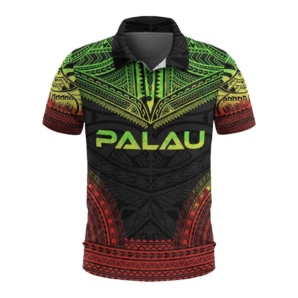 Palau Polo Shirt - Polynesian Chief Reggae Version - BN10 Palau Polo Shirt - Polynesian Chief Reggae Version - BN10