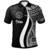 Palau Polo Shirt White - Polynesian Tentacle Tribal Pattern - BN11