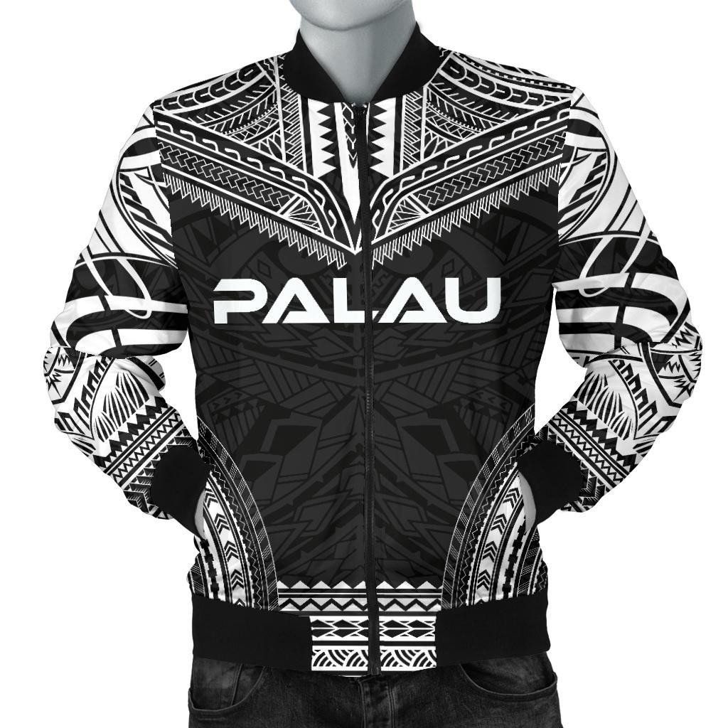 Palau Polynesian Chief Men's Bomber Jacket - Black Version - Bn10 Bomber Jacket Palau Polynesian Chief Men's Bomber Jacket - Black Version - Bn10 Bomber Jacket