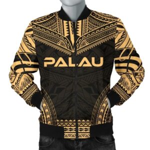 Palau Polynesian Chief Men's Bomber Jacket - Gold Version - Bn10 Bomber Jacket
