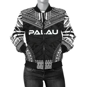 Palau Polynesian Chief Women'S Bomber Jacket - Black Version - Bn10 Bomber Jacket