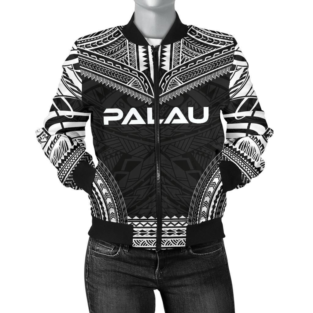 Palau Polynesian Chief Women'S Bomber Jacket - Black Version - Bn10 Bomber Jacket Palau Polynesian Chief Women'S Bomber Jacket - Black Version - Bn10 Bomber Jacket