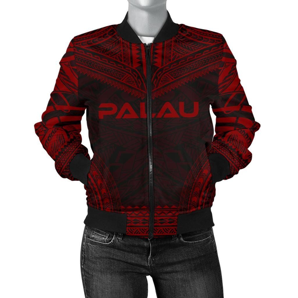 Palau Polynesian Chief Women'S Bomber Jacket - Red Version - Bn10 Bomber Jacket Palau Polynesian Chief Women'S Bomber Jacket - Red Version - Bn10 Bomber Jacket