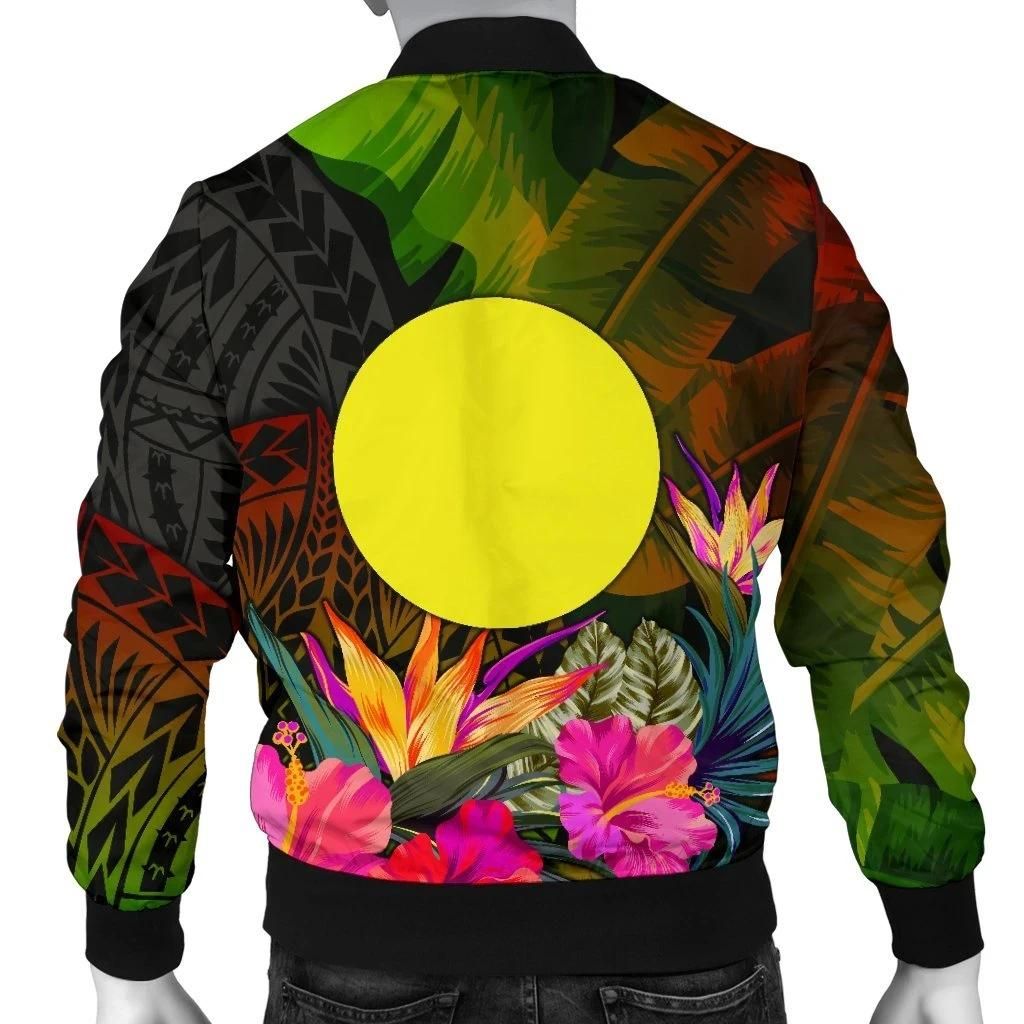 Palau-Polynesian-Personalised-Mens-Bomber-Jacket-Hibiscus-and-Banana-Leaves-BN15-Bomber-Jacket-1