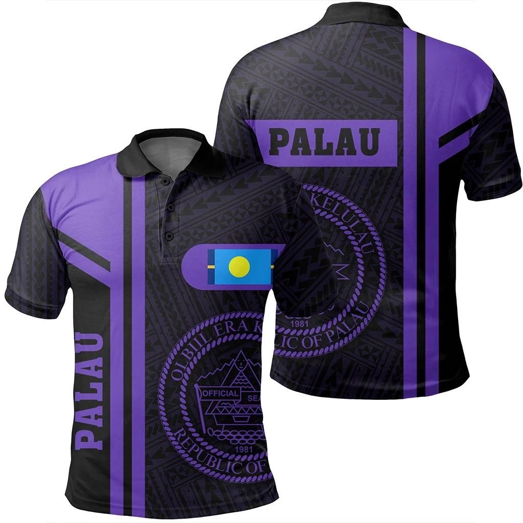 Palau Purple Polo Shirt- Boba Style - AH - J14 Palau Purple Polo Shirt- Boba Style - AH - J14