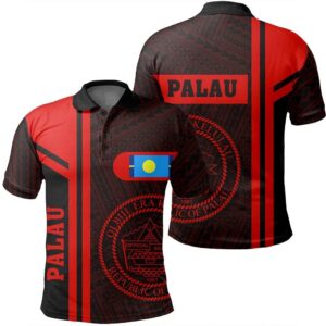 Palau Red Polo Shirt- Boba Style - AH - J14