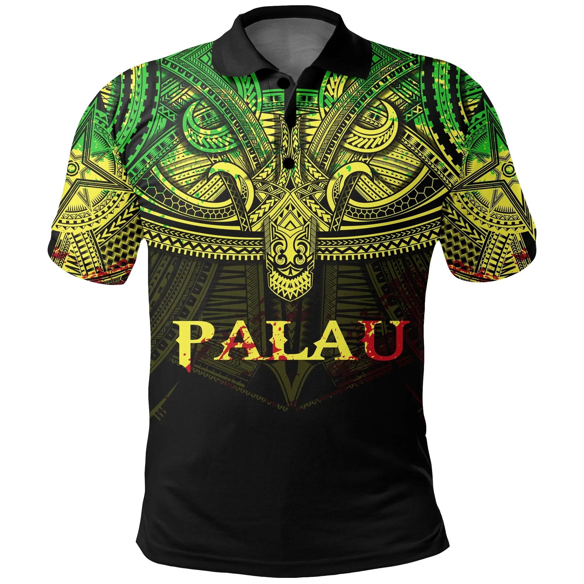 Palau (Reggae) Polo Shirt Polynesian A15 Palau (Reggae) Polo Shirt Polynesian A15
