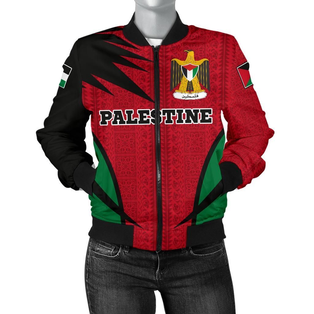 Palestine Bomber Active Women A18 Bomber Jacket Palestine Bomber Active Women A18 Bomber Jacket