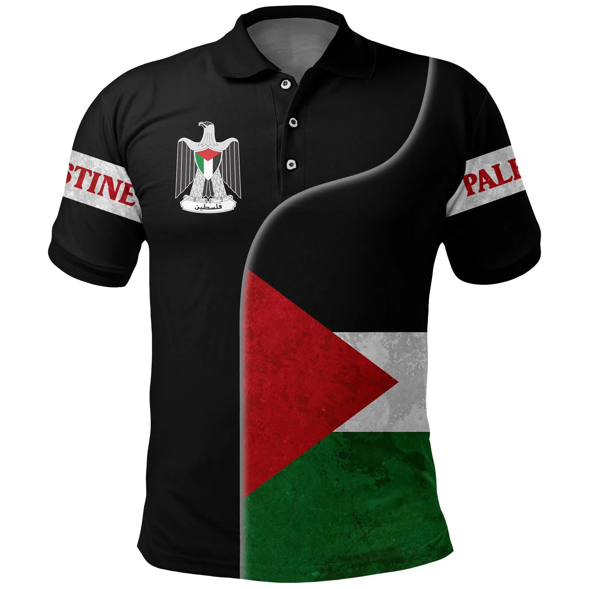 Palestine Flag Polo Shirt - Coat Of Arms A31 Palestine Flag Polo Shirt - Coat Of Arms A31