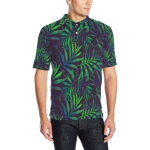 Palm Leaves Pattern Print Design Pl01 Men Polo Shirt