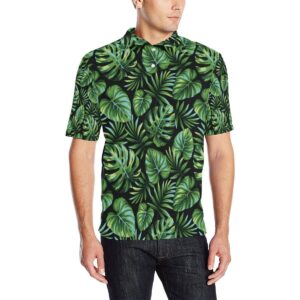 Palm Leaves Pattern Print Design Pl013 Men Polo Shirt