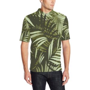 Palm Leaves Pattern Print Design Pl05 Men Polo Shirt