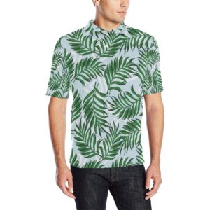 Palm Leaves Pattern Print Design Pl06 Men Polo Shirt