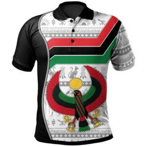 Pan-Africa Polo Shirt - Egyptian Patterns - BN15