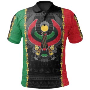 Pan African Polo Shirt - Pan-Africanism Ancient Egypt Horus - BN15