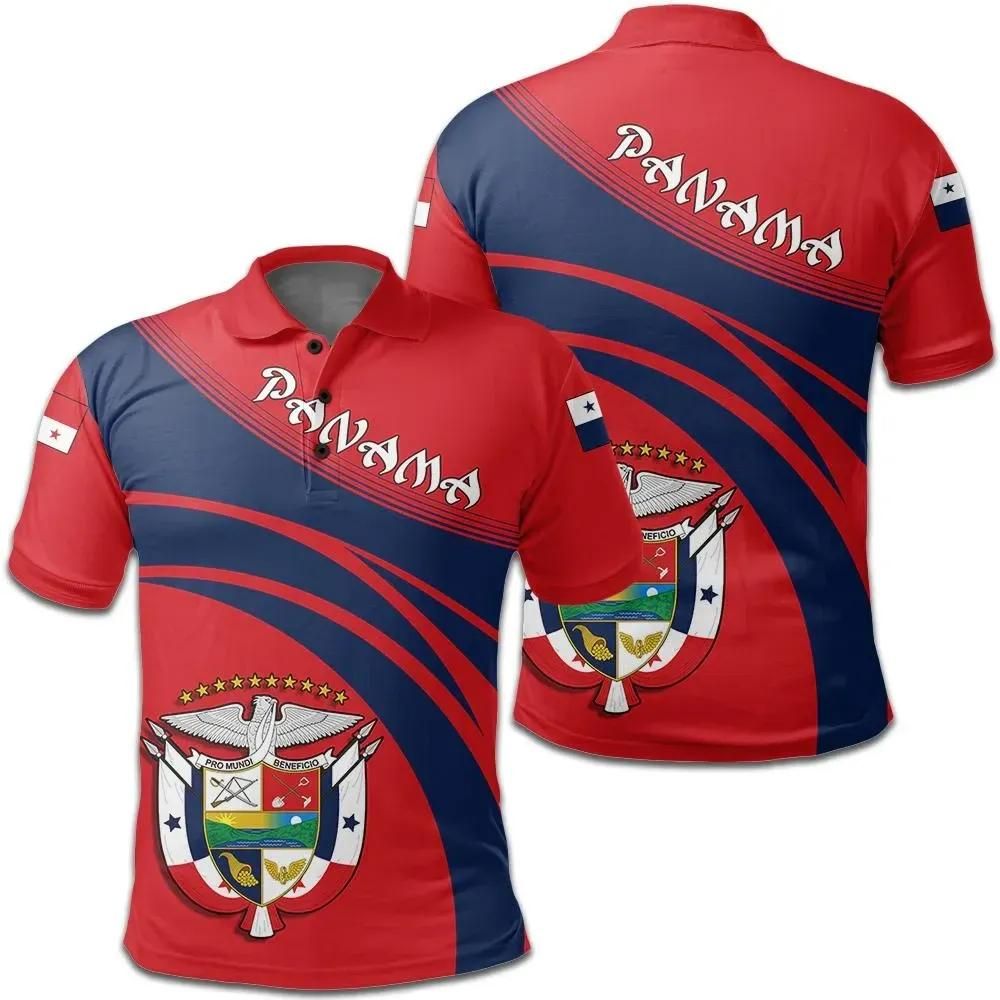 Panama Coat Of Arms Polo Shirt Cricket Style J5W Panama Coat Of Arms Polo Shirt Cricket Style J5W