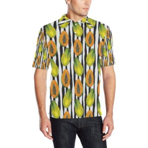 Papaya Pattern Print Design Pp01 Men Polo Shirt