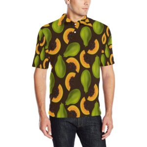 Papaya Pattern Print Design Pp04 Men Polo Shirt